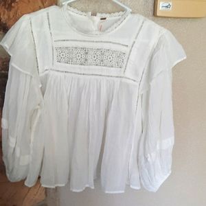 Free People Size Small White Blouse